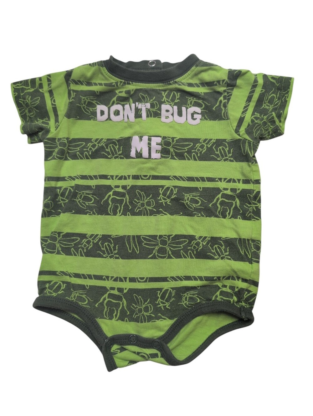 🍁2/$7🍁OKIE DOKIE Green Don't Bug Me Onesie